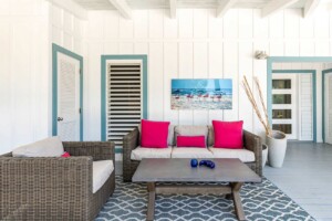 outdoor living space Moonshadow Villa, Providenciales Ocean Front Villa rentals