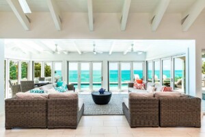 Living Room with view Moonshadow Villa, Turks and Caicos Villas, Blue Heron Vacations