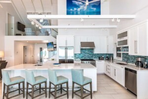 Moonshadow Villa Kitchen, Turks and Caicos Villas, Blue Heron Vacations