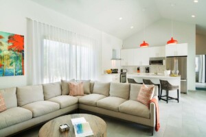 Turks and Caicos Villa Rentals - Living Room, Blue Heron Vacations