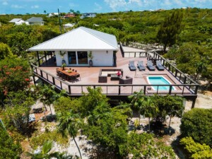 Aerial Villa Blu Private villa rentals. Turks and Caicos