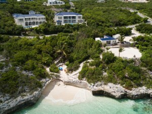 THe BEach Aerial view - Aqualina Luxury Turks and Caicos Villa Rental